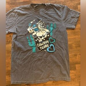 Comfort Colors Gray Tee with Blue Graphic